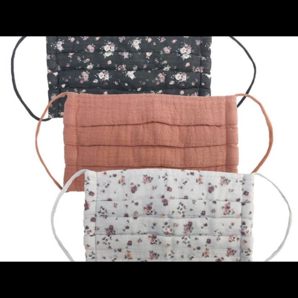 Vintage Floral 3 Piece Vegan Cotton Mask Set